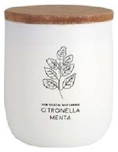Vela Vaso Blanco Citvasm Citronela-Menta 7X9Cm 1Ud de Cerabella