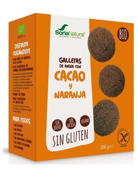 Galletas De Avena Con Cacao-Naranja 200Gr. Bio Sg de Soria Natural