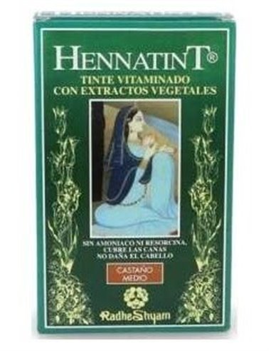 Hennatint Castaño Medio 60Ml. de Radhe Shyam