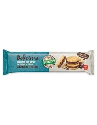 Galleta Deliciosas Rellena Chocolate Negro 150Gr de Biocop