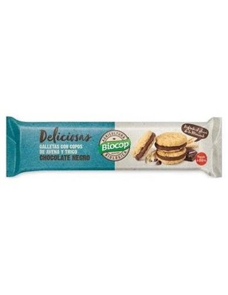 Galleta Deliciosas Rellena Chocolate Negro 150Gr de Biocop