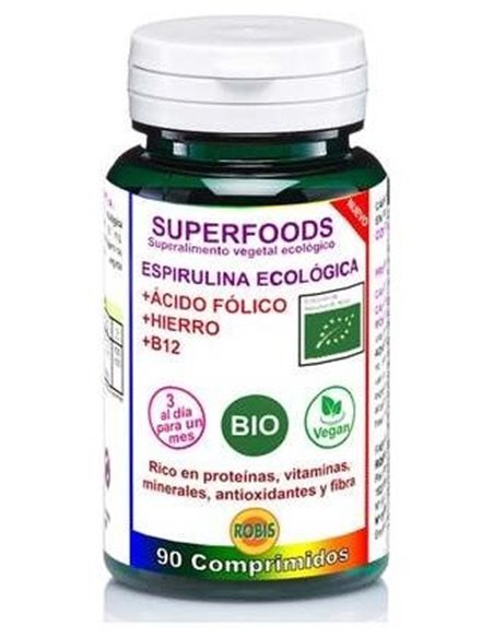Espirulina + Ac. Folico Superalimentos Bio 90Comp. de Robis