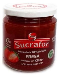 Mermelada De Fresa 70% Fruta 0% Azucar 260 Gramos Sucrafor