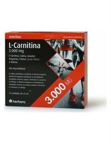 L-Carnitina 3000Mg. 12Amp. de Herbora