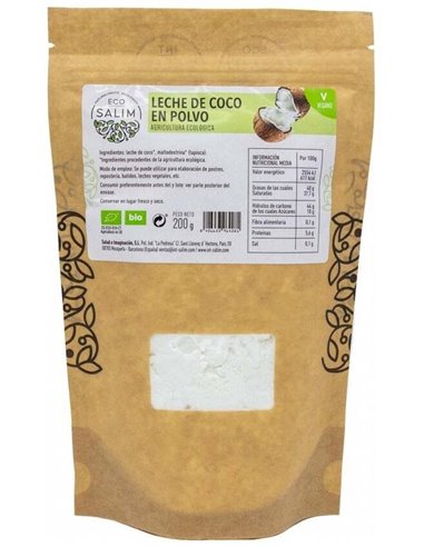 Leche De Coco En Polvo 200Gr. Bio Vegan de Eco Salim