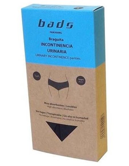 Braguita Incontinencia Urinaria Negra Talla S. de Bads