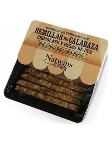 Barritas De Semillas De Calabaza Y Chocolate 80Gr. de Natwins