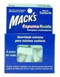 Tapon Oido Macks Espuma Ruido 10 Unidades de Mack´S
