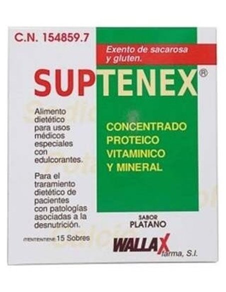 Suptenex Platano 15 Sobres de Wallax Farma