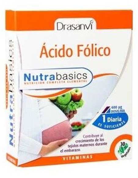 Acido Folico 30 Capsulas Nutrabasicos Drasanvi