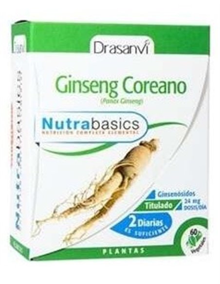 Ginseng Coreano 60 Capsulas Nutrabasicos Drasanvi