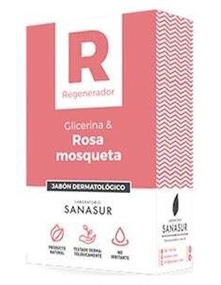 Jabon Glicerina Rosa Mosqueta 100Gr. de Sanasur