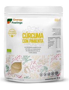Curcuma Con Pimienta Polvo 1Kg. Eco Vegan Sg de Energy Feelings