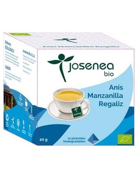 Anis-Manzanilla-Regaliz 10Piramides Ensobradas Bio de Josenea