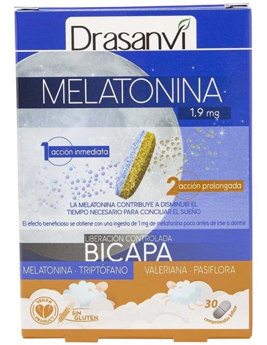 Melatonina Bicapa Retard 30Comp. de Drasanvi