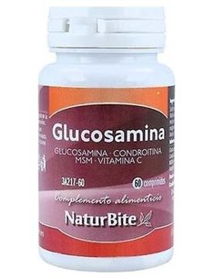 Glucosamina, Condroitina, MSM y Vit C, 60 comp. de NaturBite