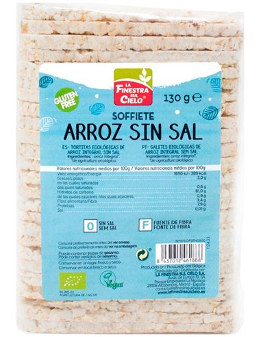 Tortitas De Arroz 130Gr. Bio S/Sal de La Finestra Sul Cielo