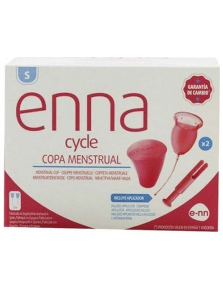 Enna Copa Menstrual (S) 2Copas+Caja Esteril+Apli de Enna Cycle