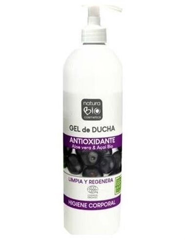Gel De Ducha Antioxidante  Aloe-Açai 740Ml. Bio de Naturabio Cosmetics