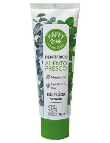 Dentifrico Aliento Fresco Menta Sin Fluor 75M Eco de Happy Bio
