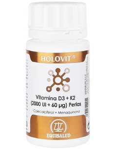 Holovit Vitamina D3 2.000 Ui + K2 60 µg 50 Perlas de Equisalud