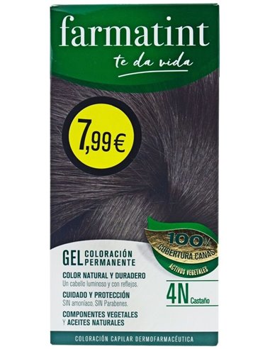 Farmatint Gel 4N Castaño 135Ml. de Farmatint