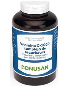 Vitamina C 1000 Complejo De Ascorbatos 180 Comprimidos Bonusan