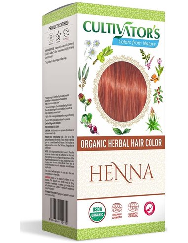 Henna Tinte Organico 100Gr. Ecocert de Cultivators