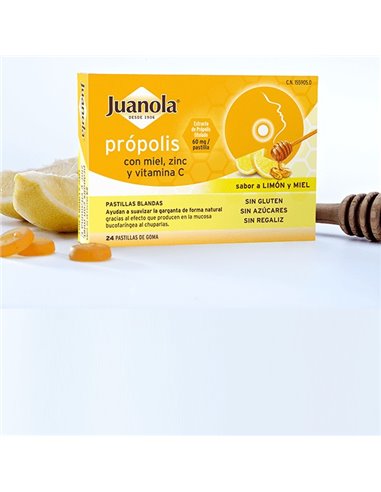 Juanola Pastillas Propolis Miel-Zinc-Vit. C 24Ud. de Juanola