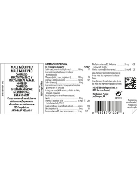 Male Múltiple (específico hombre)  120 comprimidos Solgar