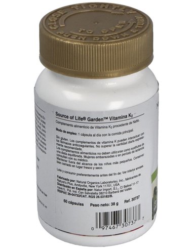 Garden Source Of Life Vitamina K2 60Cap. de Natures Plus