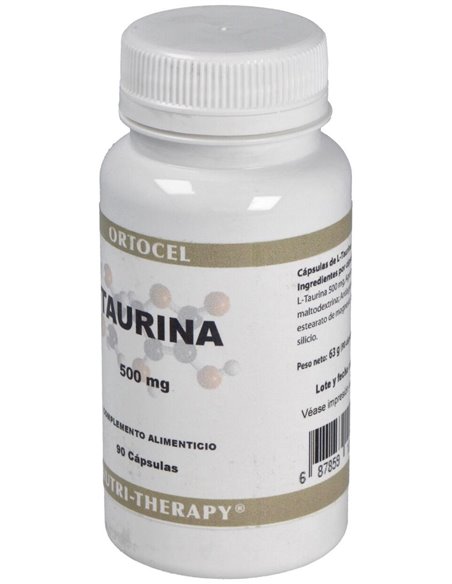 Taurina 500Mg. 90Cap. de Ortocel Nutri-Therapy