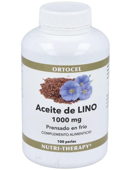Aceite De Linaza (Semilla Lino) 1000Mg. 100Perlas de Ortocel Nutri-Therapy