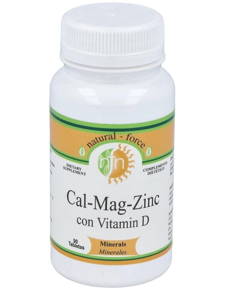 Cal Mag Zinc (Calcio-Magnesio-Zinc-Vit.D) 90Comp. de Nutri-Force