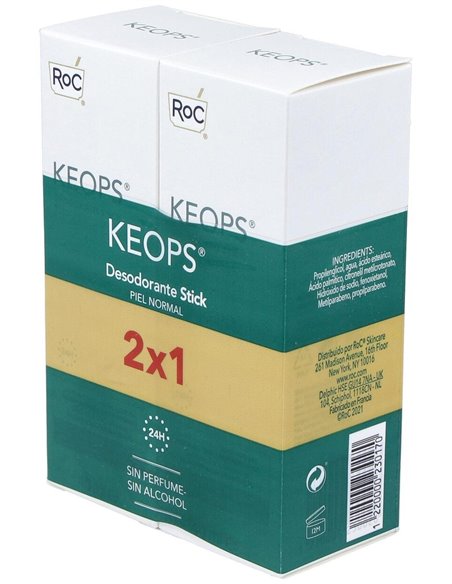 Pack Roc Keops Deo Stick Piel Normal 2X40Ml. de Roc