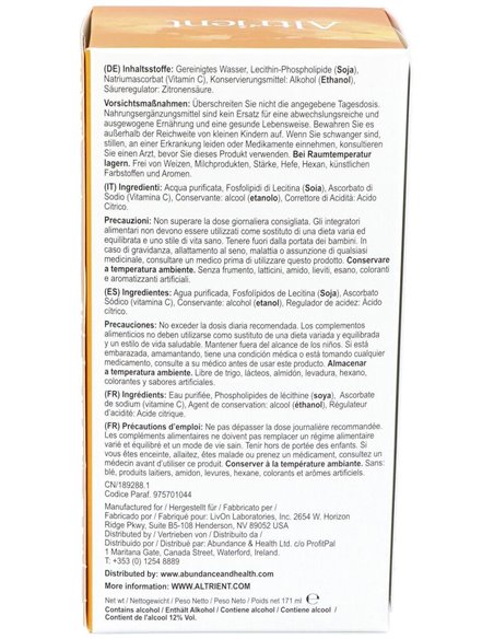 Altrient Vitamina C Liposomal 30Sbrs. de Altrient