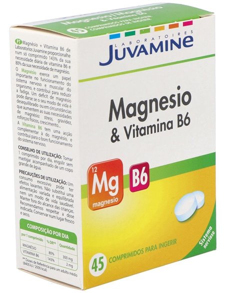 Juvamine Magnesio + B6 45Comp. de Juvamine