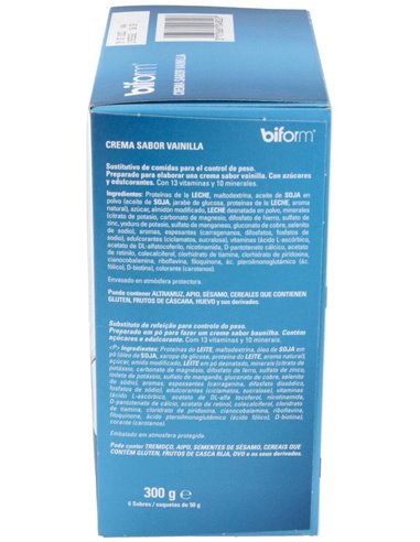Crema Vainilla  Envase 6 Sobres(6 Comidas) de Biform®