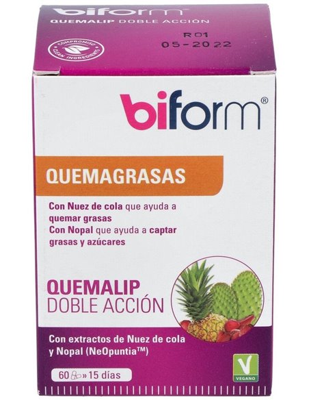 Quemalip Doble Acción  Envase 60 Cápsulas(15 Días) de Biform®