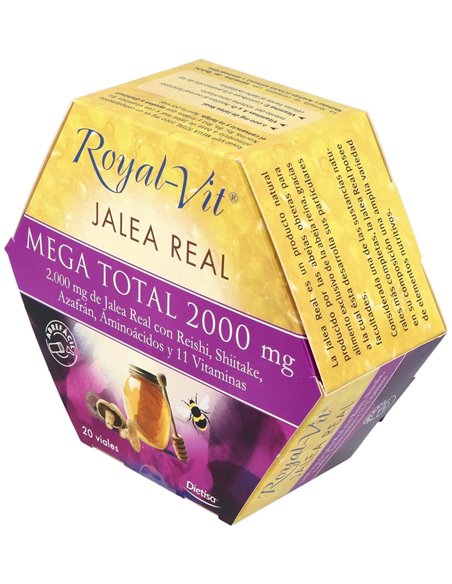 Royal-Vit Mega Total  2000 Mg  Envase Que Contiene 20 Viales de Royal-Vit®