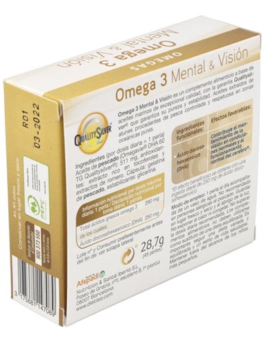 Omega  3 Mental & Visión  Envase 45 Perlas(45 Días) de Dielisa®