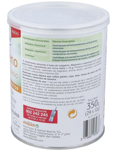 Colágeno Con Magnesio  Envase 350 G(29 Días) de Dielisa®
