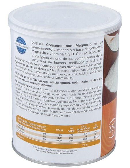 Colageno Con Magnesio 350Gr. de Dietisa (Dielisa)