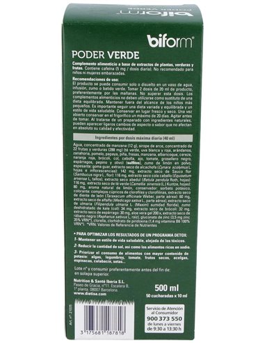 Poder Verde   Envase 500 Ml(12-13 Días) de Biform®
