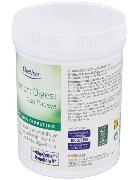 Confort Digest Papaya   Envase 180 G.(15 Dias) de Dielisa®