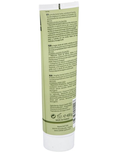 Arcilla Verde 400G Lista Para Usar de Cattier