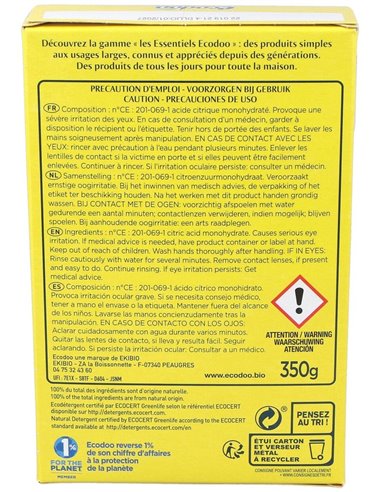 Acido Citrico Antical Desincrustante 350Gr. de Ecodoo