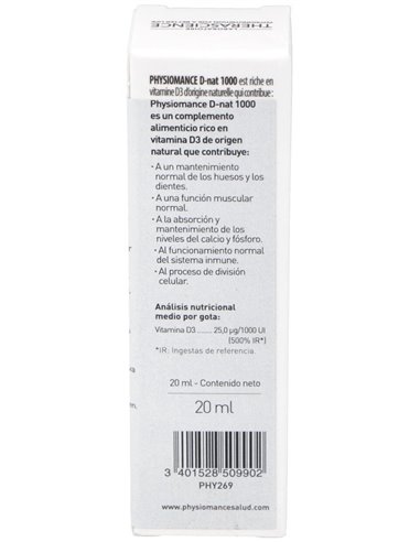 Physiomance D-Nat 1000 Gotas 20Ml. de Therascience