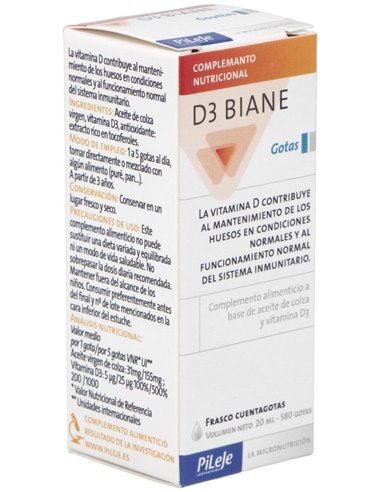 D3 Biane 20 ml de Pileje