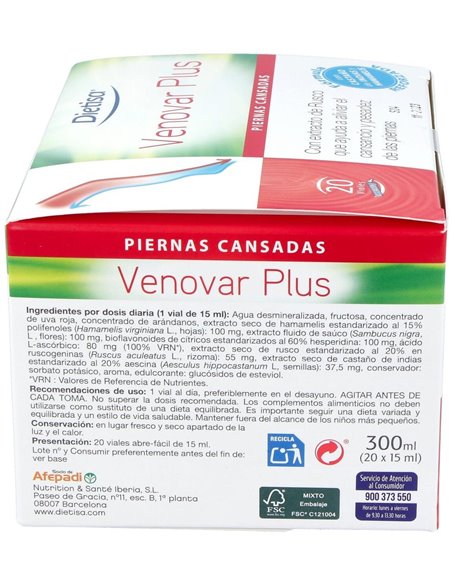 Venovar Plus   Envase 20 Viales(20 Días) de Dielisa®